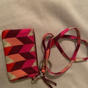 Vera Bradley lanyard and pouch
